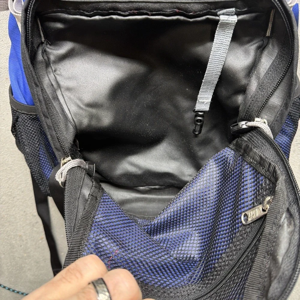 REI Half Dome Hiking Backpack Blue Black Internal Frame Daypack 50L